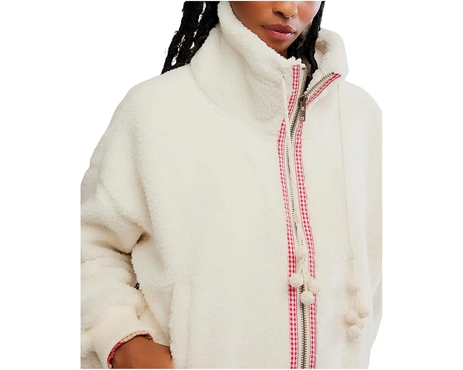 Кардиган Free People Alpine Sherpa с искусственным мехом и шнурками