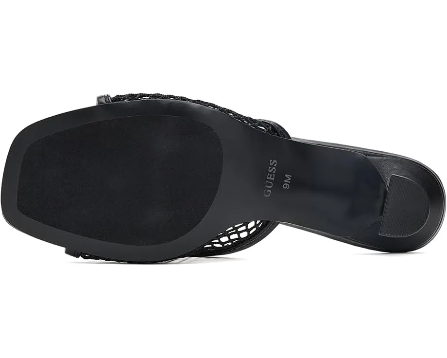 Сандалии Kebba на каблуке с сетчатыми ремешками и расклешенным каблуком GUESS