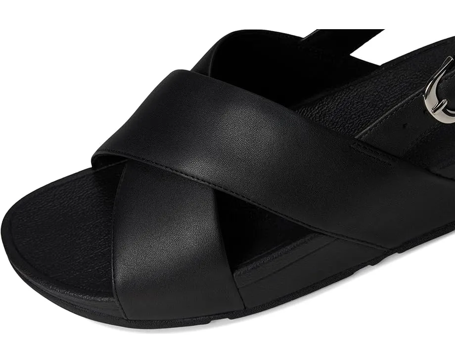 Кожаные сандалии FitFlop Lulu с перекрестными лямками и технологией Microwobbleboard