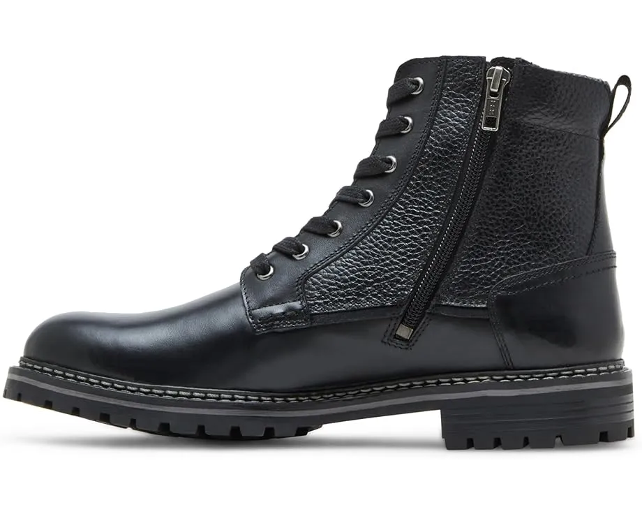 Мужские кожаные ботинки Steve Madden Rydder с боковой молнией и круглым носком