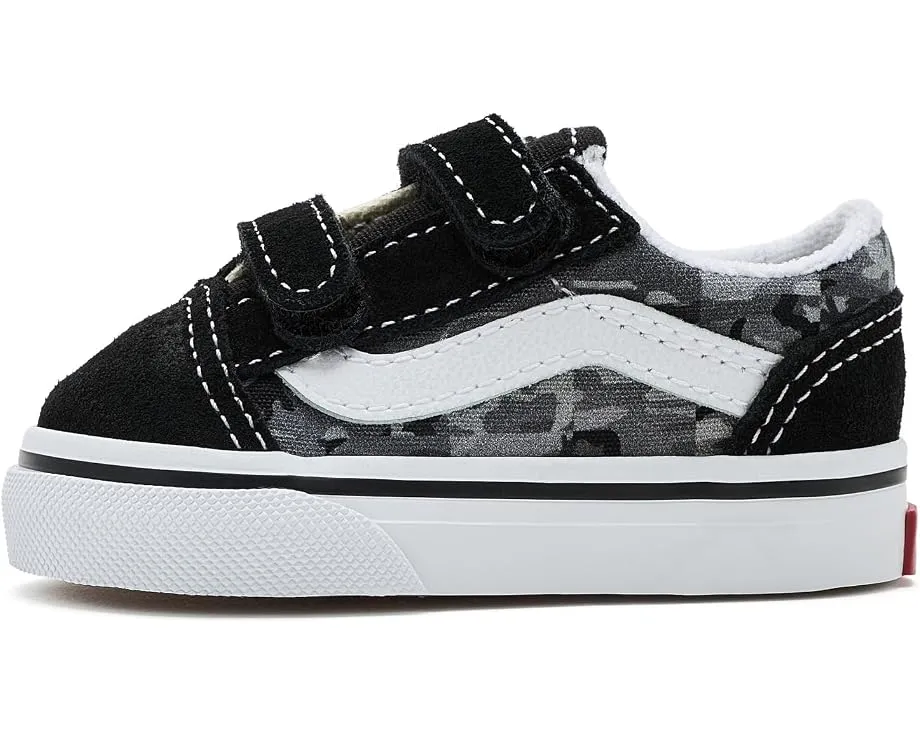 Vans Old Skool V кроссовки для малышей с двойной липучкой