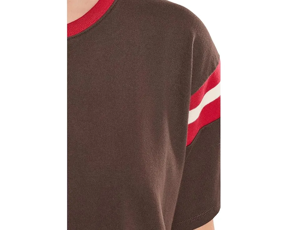 Футболка Faherty Sport Jersey Throwback Tee с воротником из органического хлопка