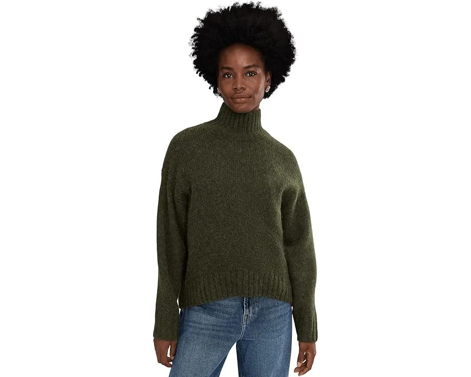Свитер Madewell Fluffy Wool Balham Hi-Low Turtle из смеси альпаки с объемной вязкой