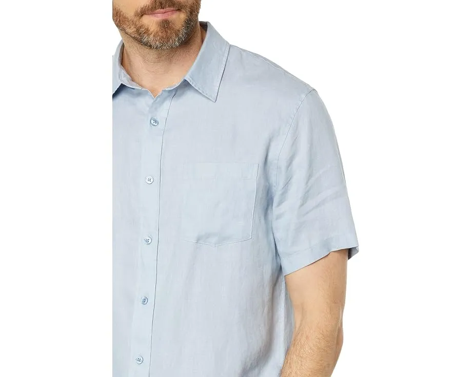 Vince Linen Short Sleeve рубашка из льна с коротким рукавом