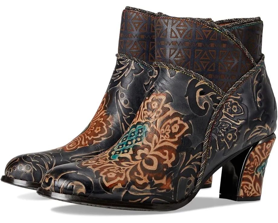 Ботильоны L'Artiste by Spring Step Cherish с тисненым цветочным узором и бархатной подкладкой