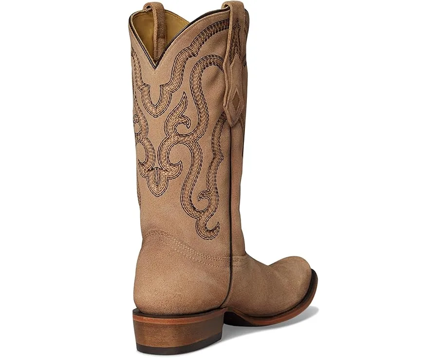 Сапоги Corral C4173 до середины икры с вышивкой и квадратным носком