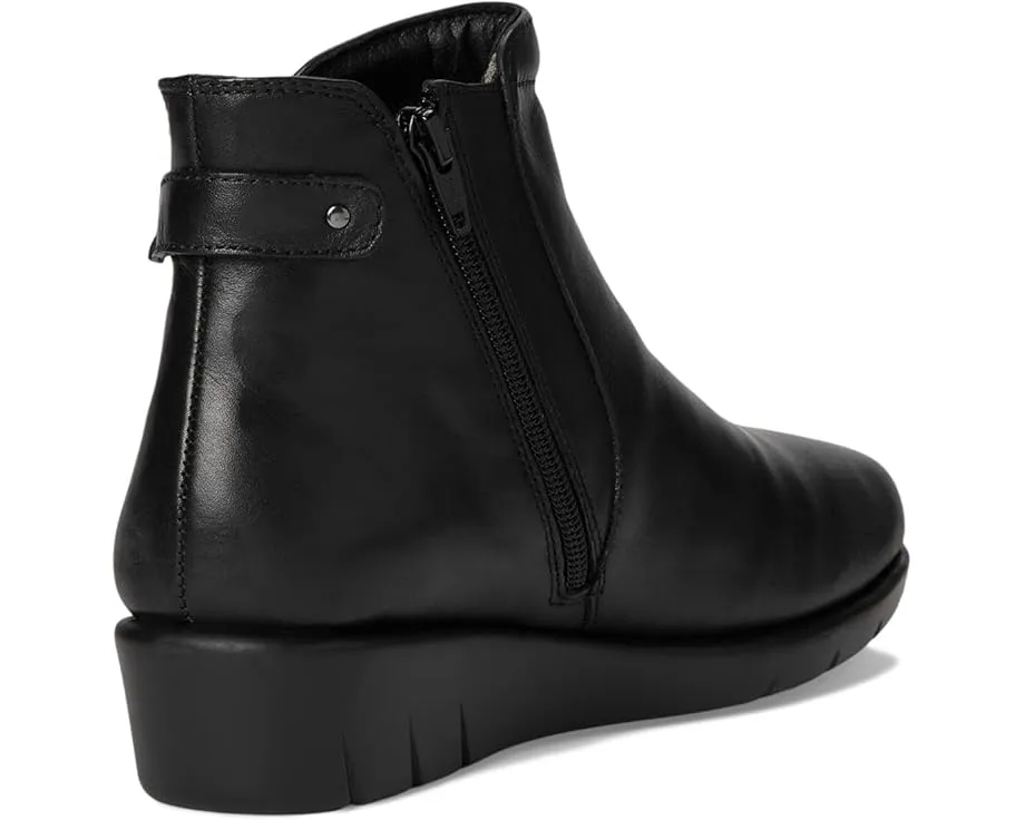 Ботильоны Apso на каблуке с эластичной вставкой и молнией из мягкой кожи