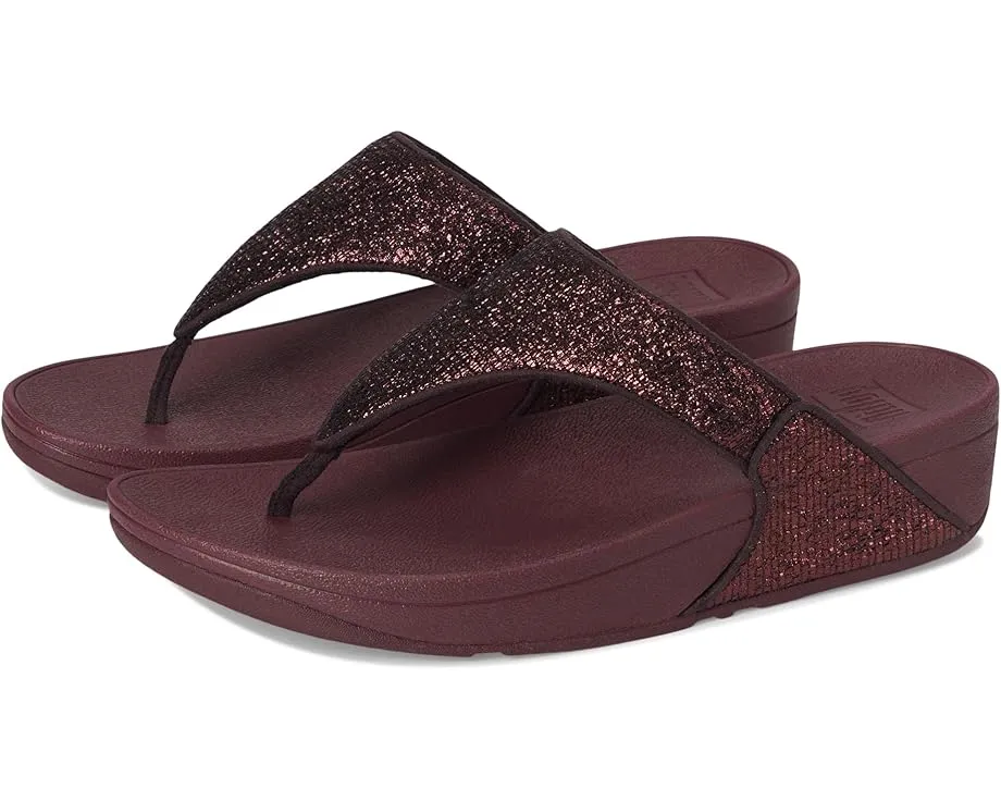 Сандалии FitFlop Lulu с ремешком между пальцев и мерцающим верхом