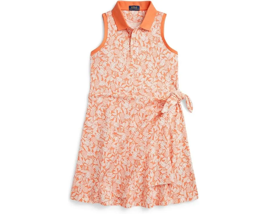 Платье-поло для девочки школьного возраста с ананасовым принтом Polo Ralph Lauren Kids