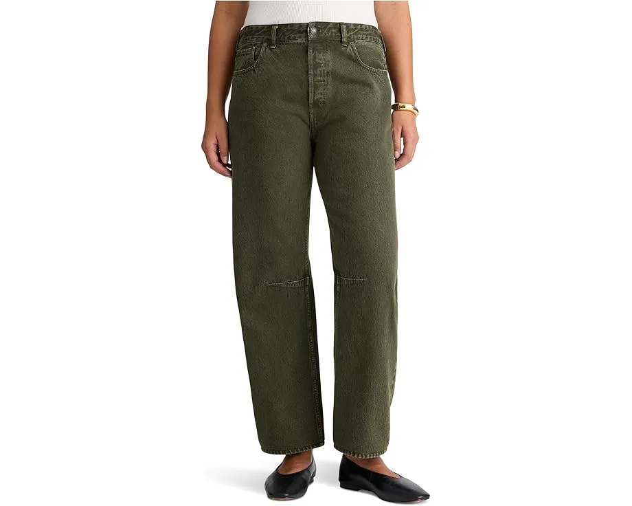 Джинсы Madewell Darted Barrel-Leg с расклешенным силуэтом в цвете Mossy Umber