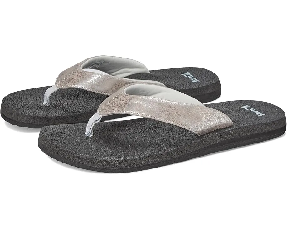 Sanuk Yoga Mat II Metallic сланцы с ортопедической стелькой из пены с эффектом памяти