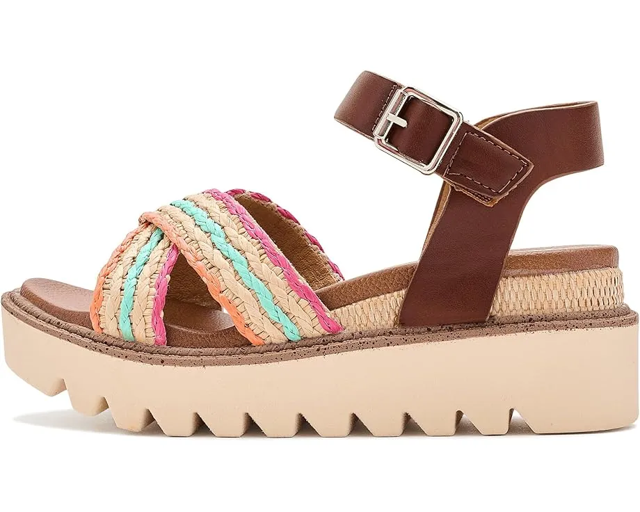 Детские сандалии Mia Kids Zhella на танкетке с плетеными ремешками