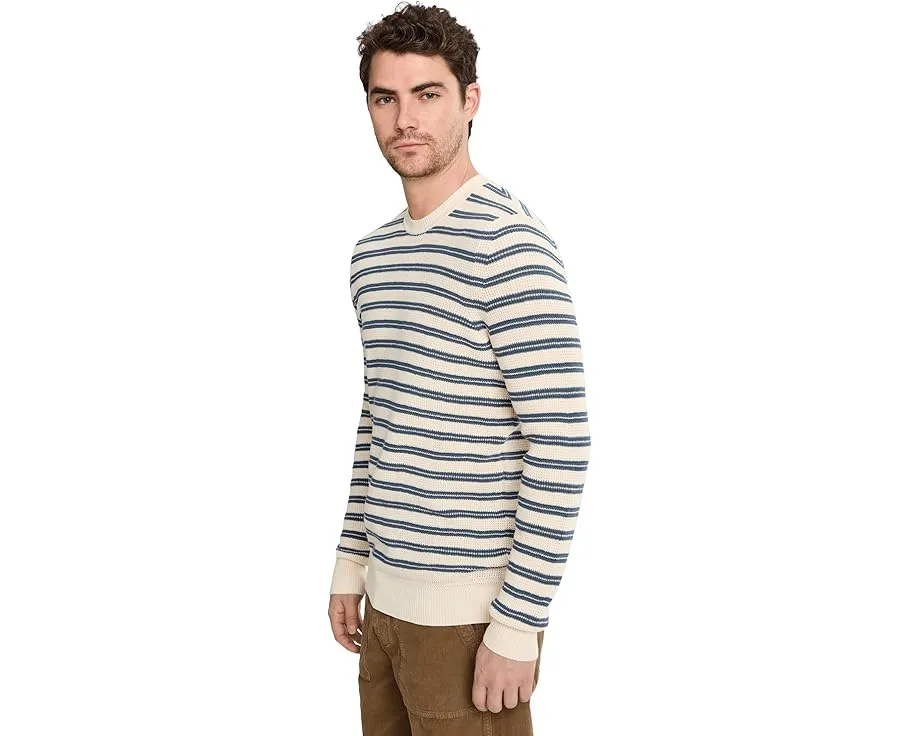 Свитер Faherty Sunwashed Crewneck из органического хлопка с вафельной вязкой