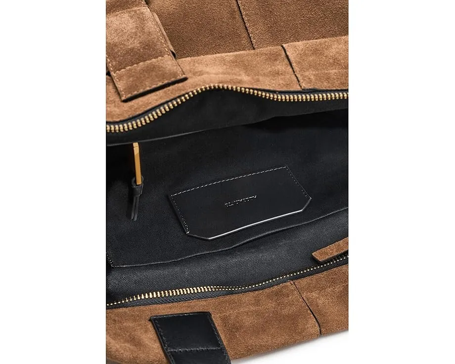 Сумка AllSaints Alba Suede Zip Tote из замши с молнией