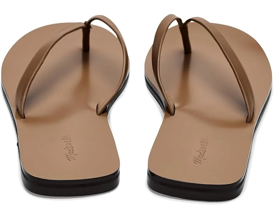 Сандалии Greene Thong Slide от Madewell с кожаным верхом и открытым носком