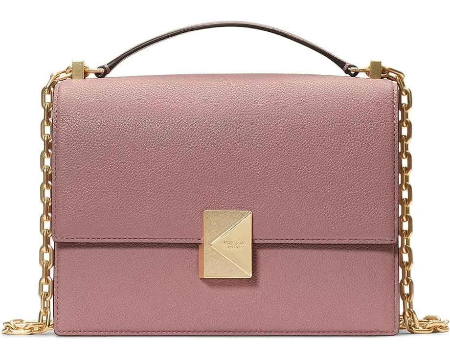 Плечевая сумка Kate Spade New York Deco с цепным ремнем из тисненой кожи