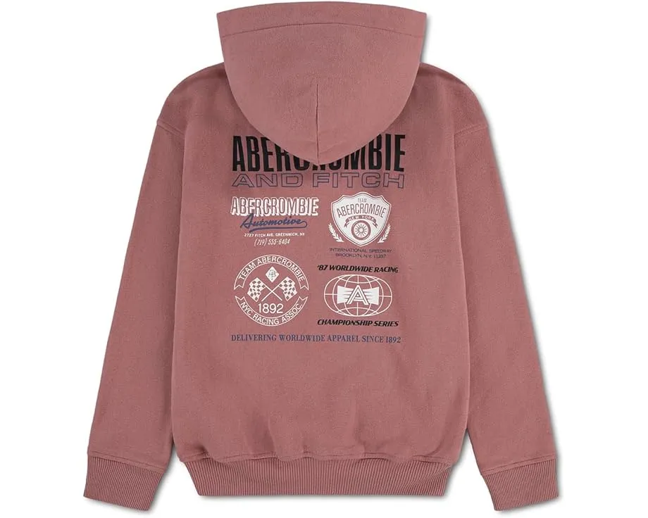 Толстовка с капюшоном abercrombie kids для детей с карманом кенгуру