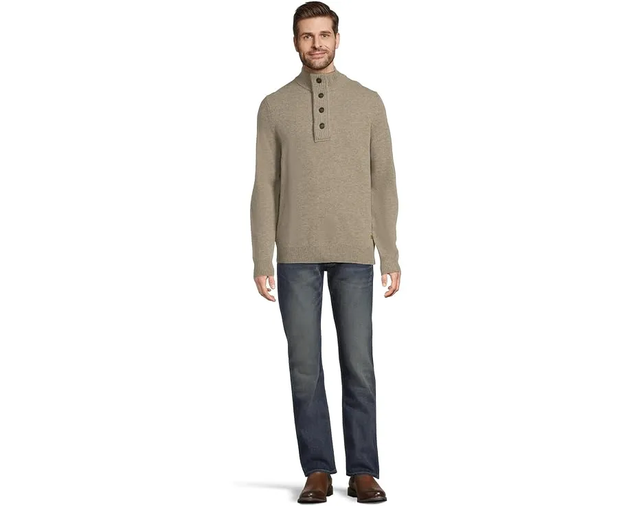 Свитер Barbour Essential Patch с молнией на половину и кожаными заплатками