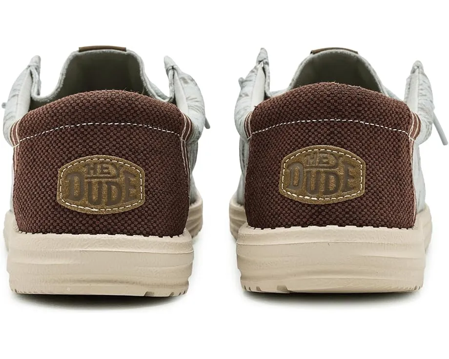 Слипоны Hey Dude Wally Washed Palm с принтом и круглым носком