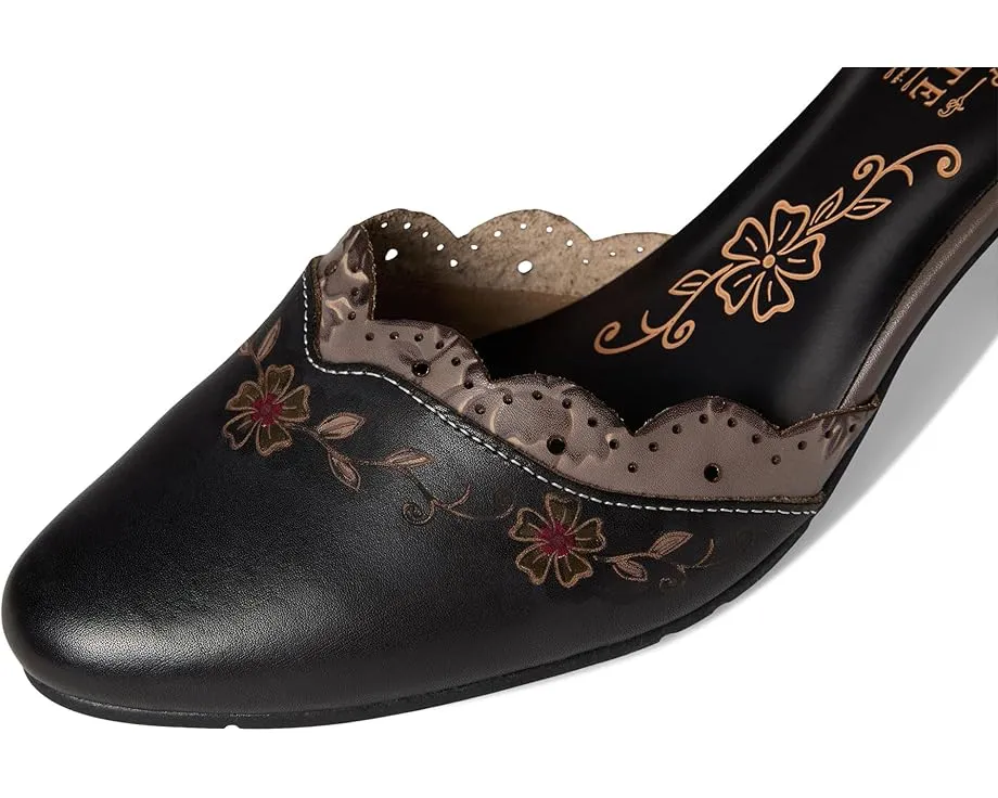 Туфли Sayyes в стиле Mary Jane с ручной росписью и каблуком