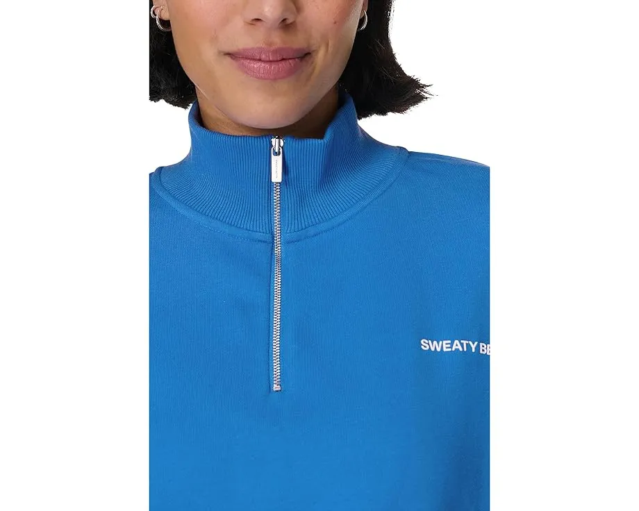 Sweaty Betty Полузипованный кроп-свитшот Revive из хлопка