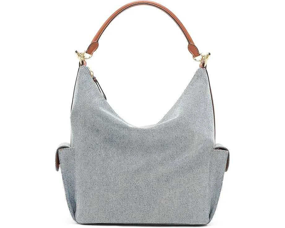 Большая плечевая сумка Lauren Ralph Lauren Blaike из состаренного денима