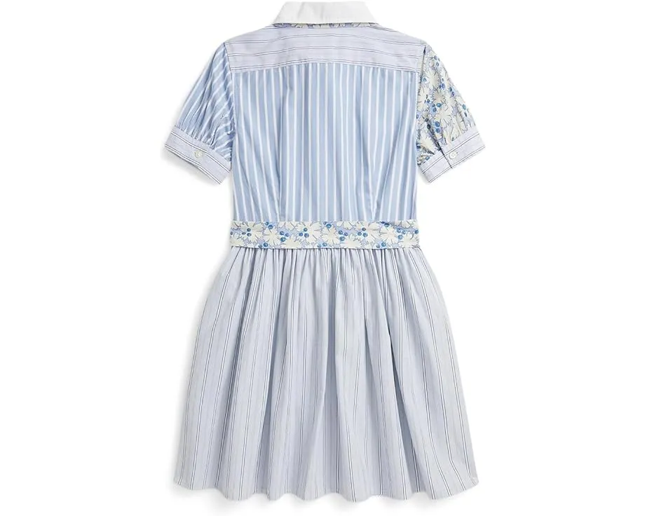 Polo Ralph Lauren Kids Веселое платье-рубашка из хлопкового поплина для детей постарше