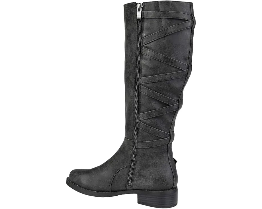 Ботинки Journee Collection Carly с зигзагообразной шнуровкой и низким каблуком