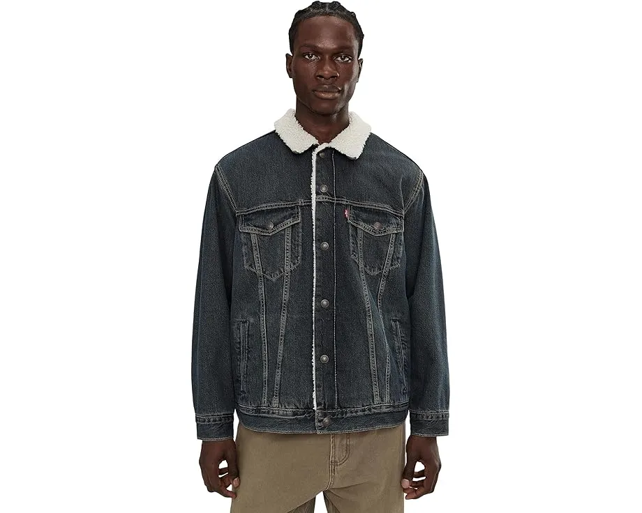 Куртка Levi's Relaxed Fit Sherpa Trucker из хлопка с начесом