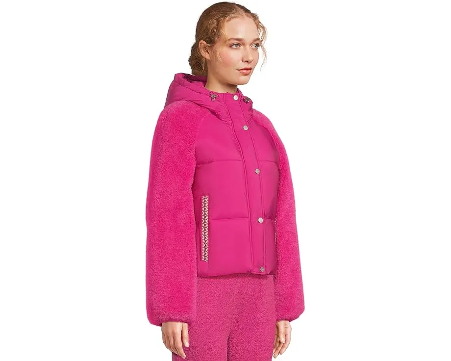 Пуховик UGG Mykah Uggbraid с капюшоном и водоотталкивающей тканью