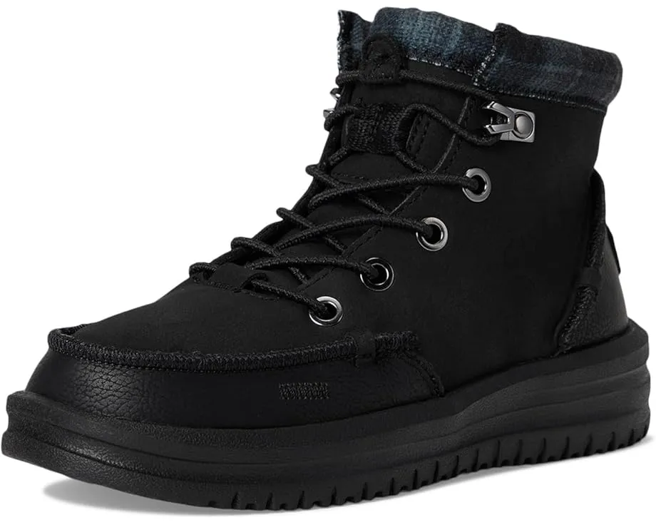 Детские ботинки Hey Dude Bradley Classic на шнурках с кожаным верхом и стелькой Memory Foam