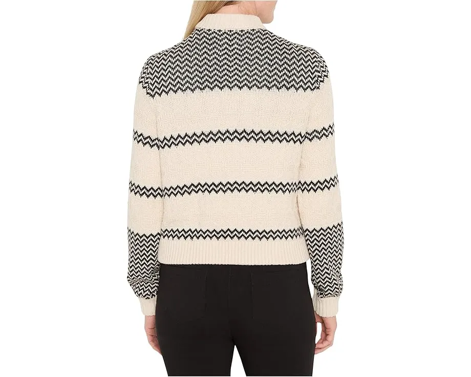 Куртка бомбер NIC+ZOE Zigzag с скандинавским узором