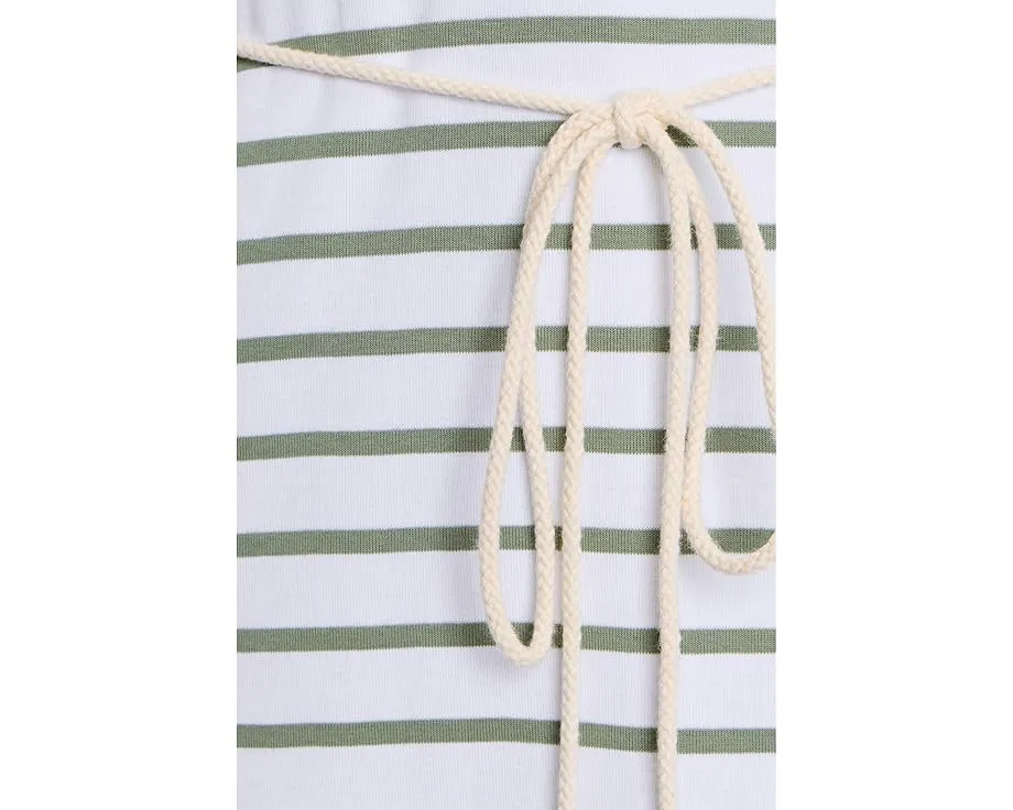 Платье-майка Lilla P Rib Stripe с боковыми разрезами и поясом