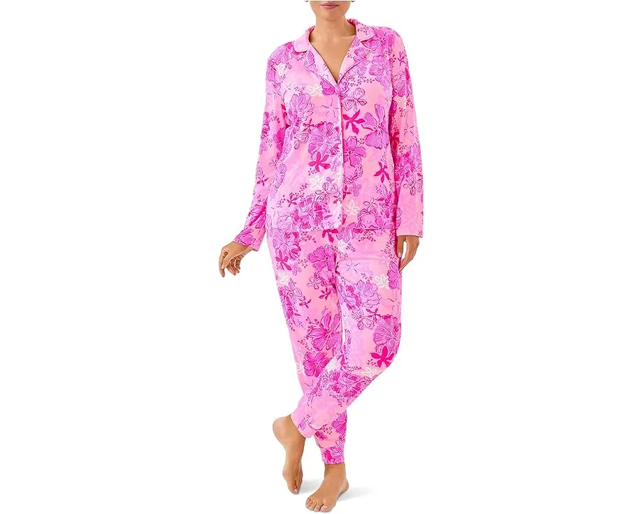 Lilly Pulitzer пижамная блуза с длинным рукавом и пуговицами