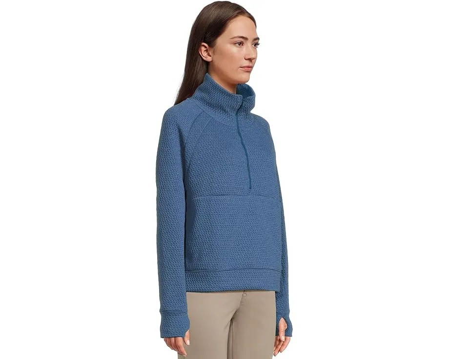 Свитшот L.L.Bean Ridgeknit с полузастежкой молнией и капюшоном-карманом