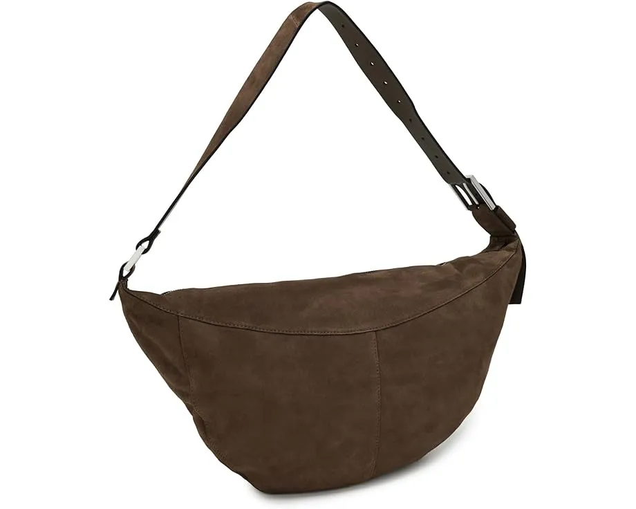 Сумка через плечо AllSaints Luna из мягкой замши в форме полумесяца