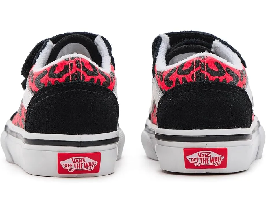 Vans Kids Old Skool V детские кеды с боковой полосой и липучками