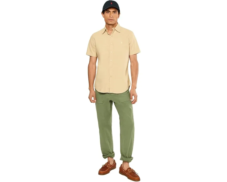 Повседневная рубашка оверсайз Oxford Polo Ralph Lauren в оттенке Кармель Розовый