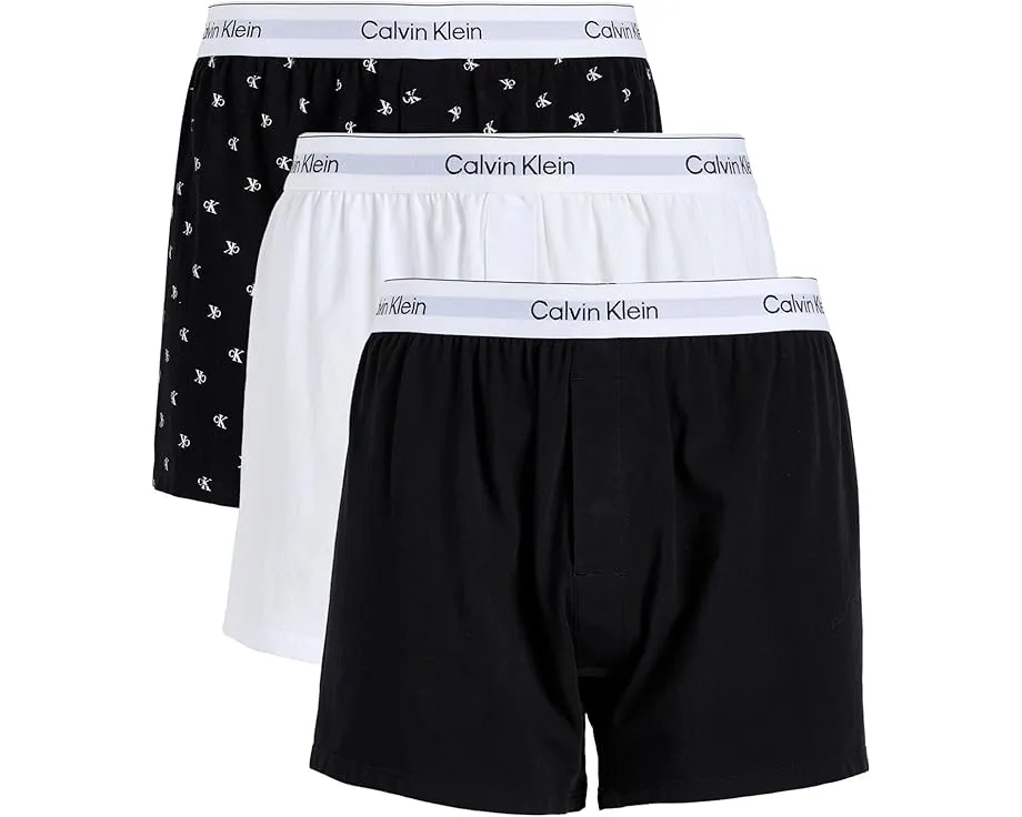 Боксеры Calvin Klein Underwear Icon Cotton Stretch Slim 3 шт с эластичным поясом