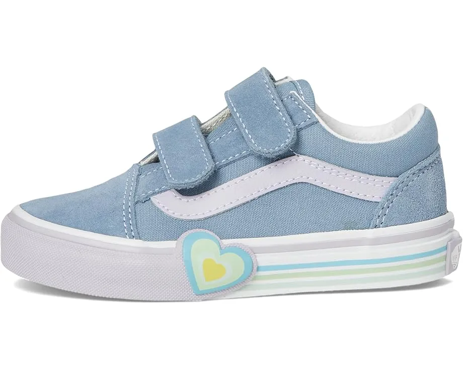 Детские кеды Vans Old Skool V Heart на липучке