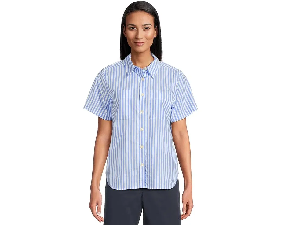 Хлопковая поплиновая рубашка Essential с коротким рукавом от L.L.Bean