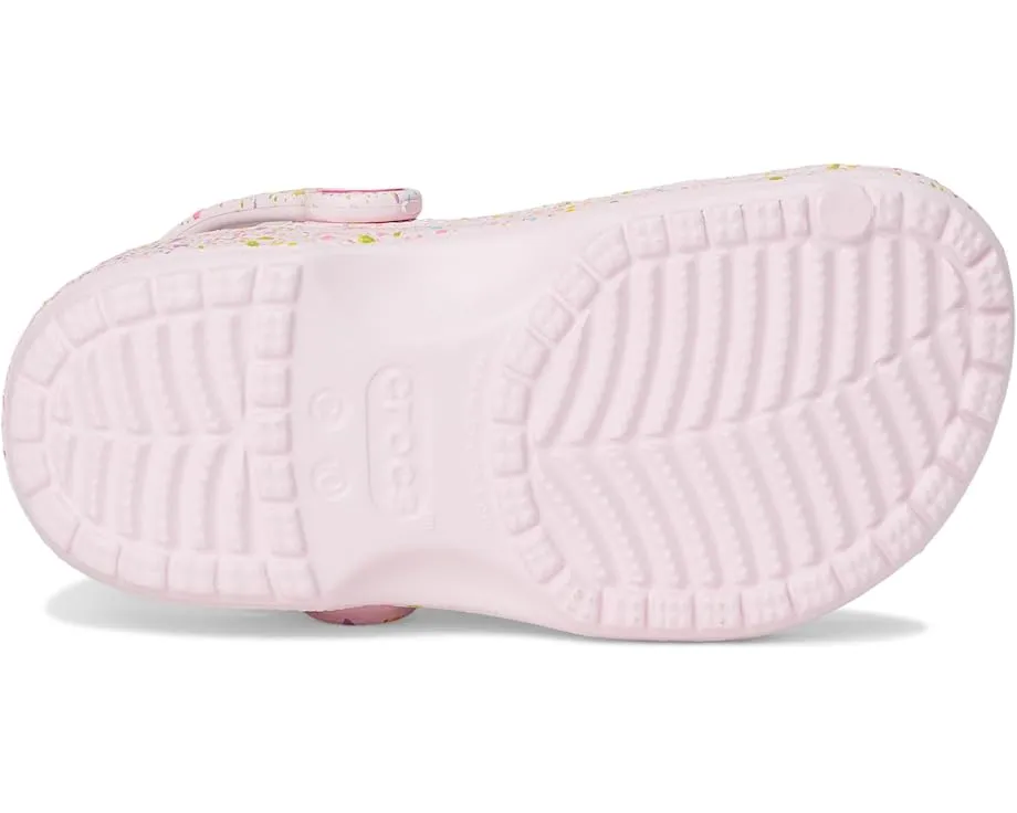 Детские классические кроксы Crocs с узорами и графикой