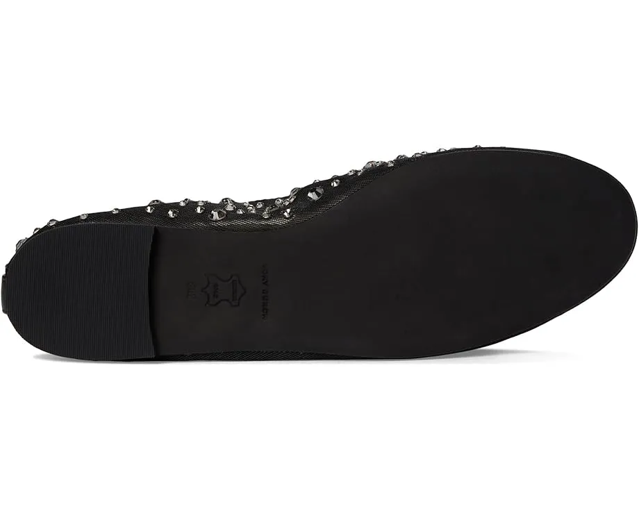 Балетки Tory Burch Crystal Ballet с кристаллами и эластичным краем