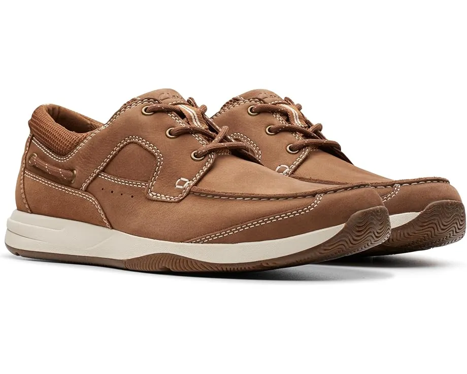 Clarks Sailview Lace кроссовки из натуральной кожи с круглым носком