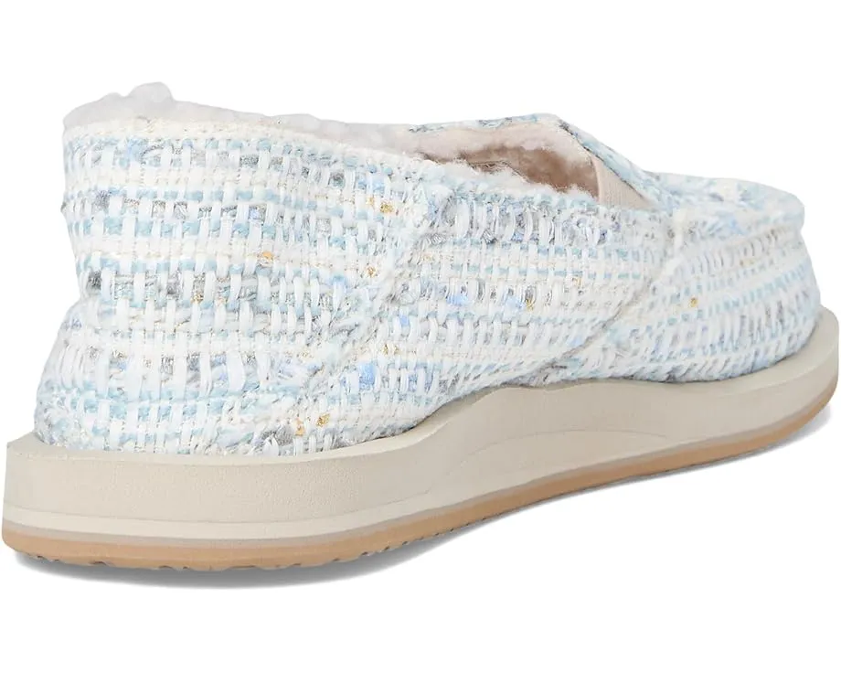 Sanuk Donna Tweed Chill с подкладкой из переработанного шера и подошвой Happy U