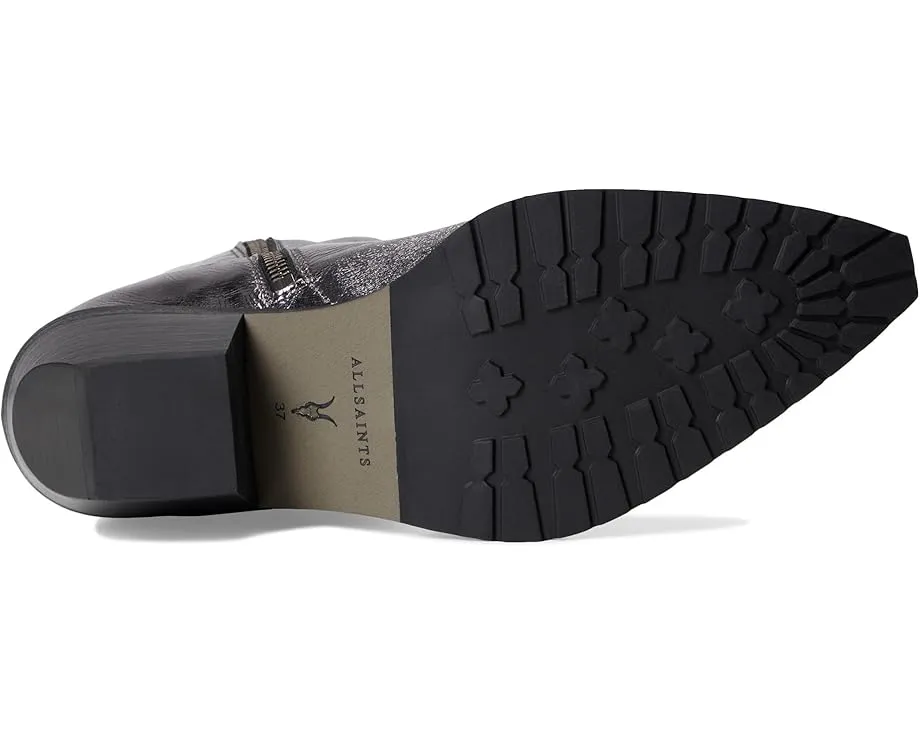 Ботинки AllSaints Bazely с острым носком и молнией на мягком кожаном верхе