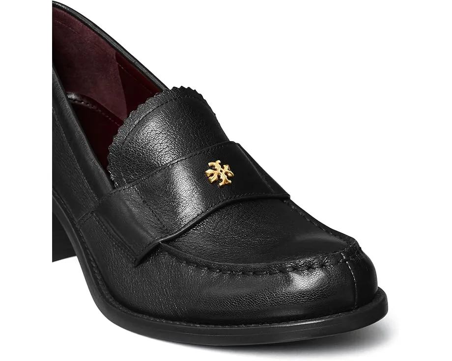 Лоферы Tory Burch Classic Heeled 55MM с массивным каблуком из премиальной кожи