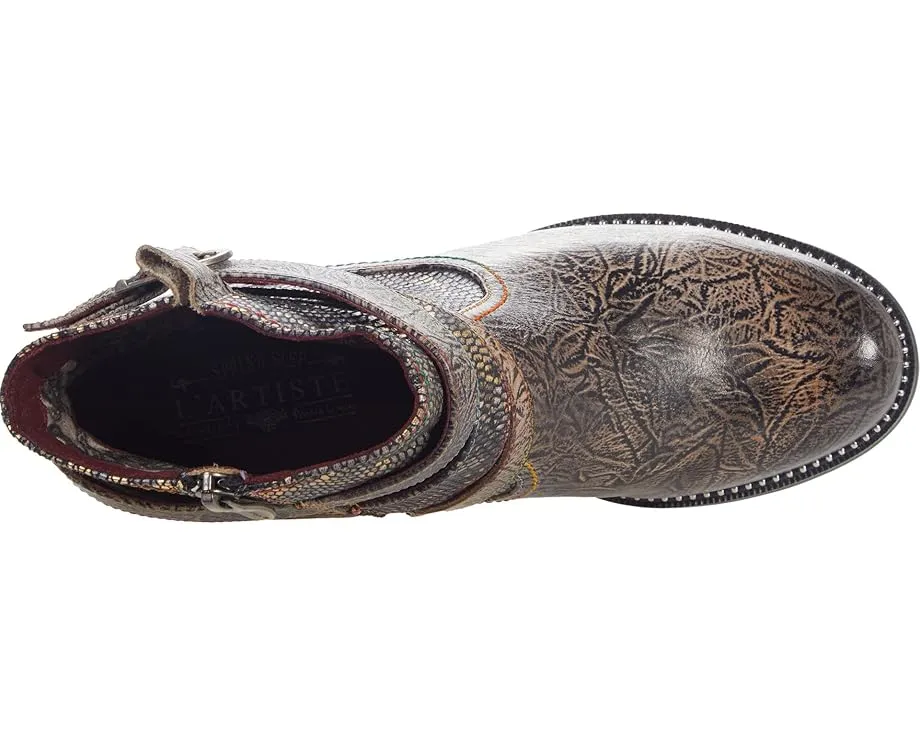 Ботильоны L'Artiste by Spring Step Zhamsha-Shine с ручной росписью и двойной пряжкой