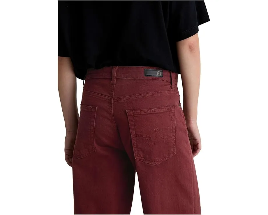 Широкие джинсы AG Saige Mid-Rise Wide Leg из смесовой ткани