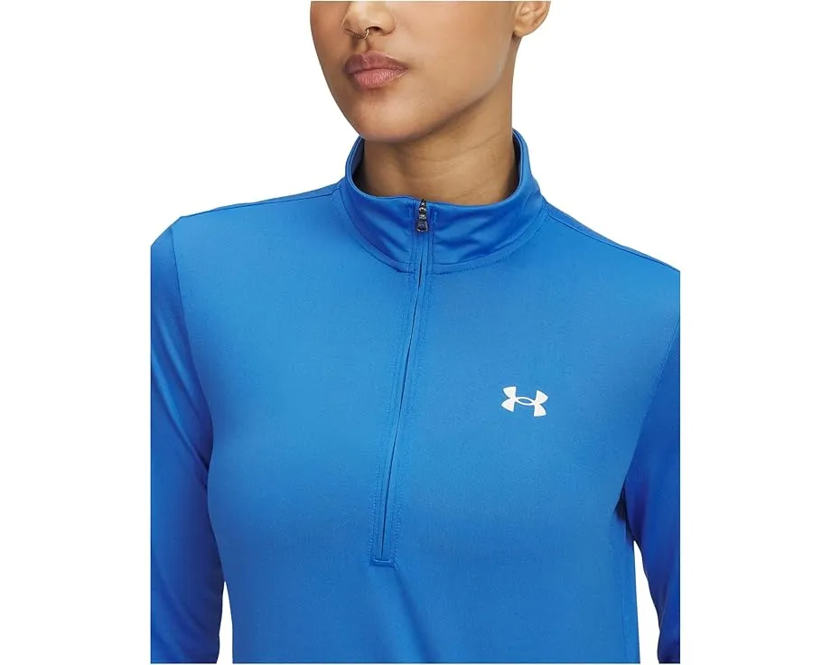 Under Armour футболка Tech 1/2 Zip Solid с воротником и длинными рукавами